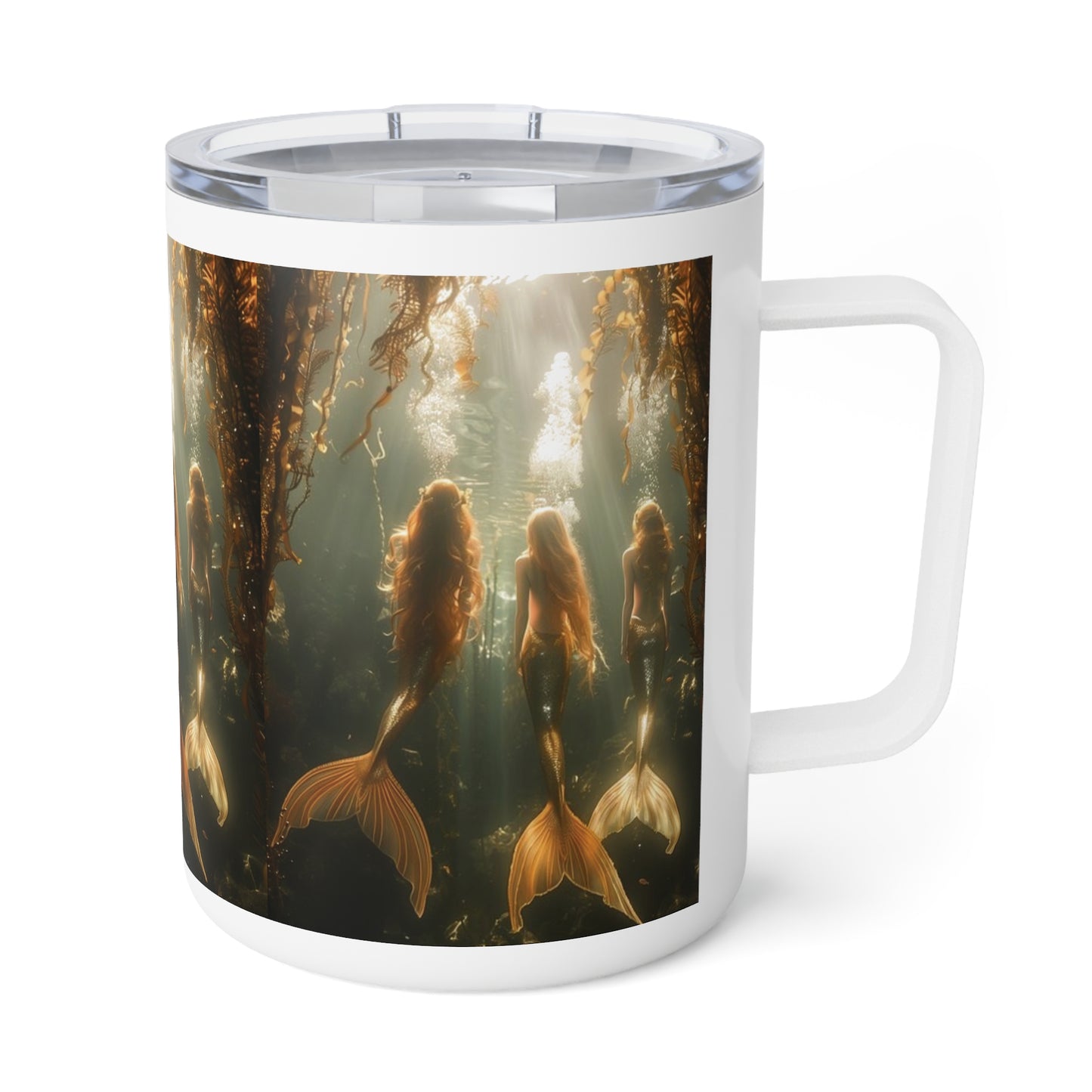 Tropical Insulated Coffee Mug, 10oz / Mermaids on Adventure