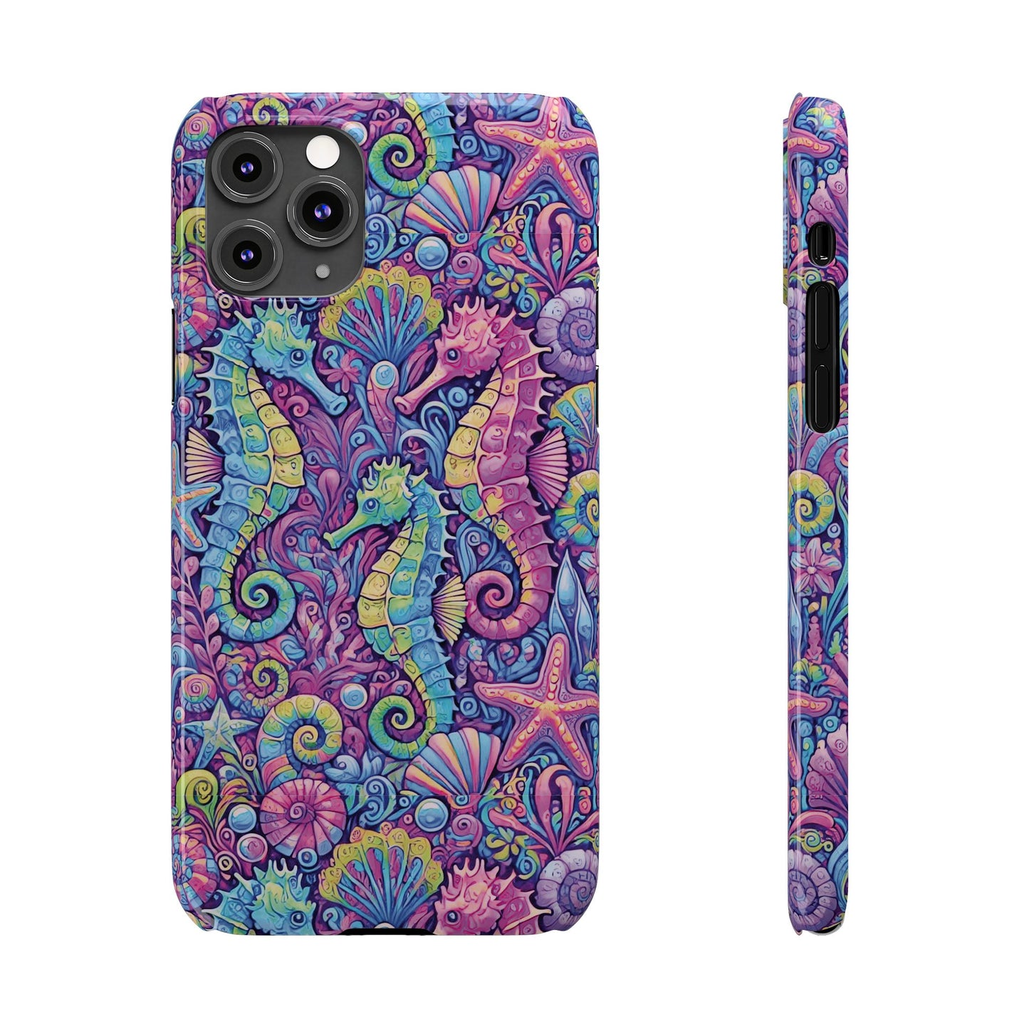 Slim Phone Cases - Seahorses, Fantasy POP