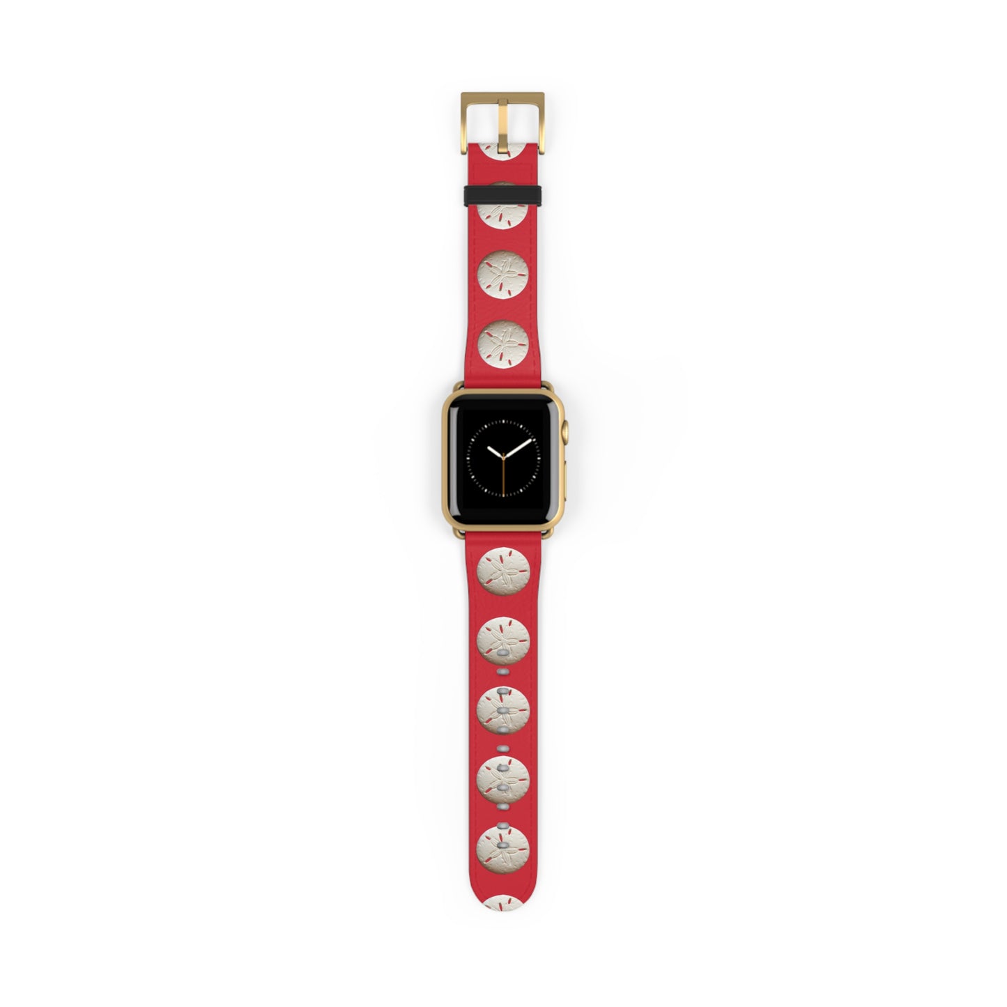 Apple Watch Band - Sand Dollar Parade, dark red