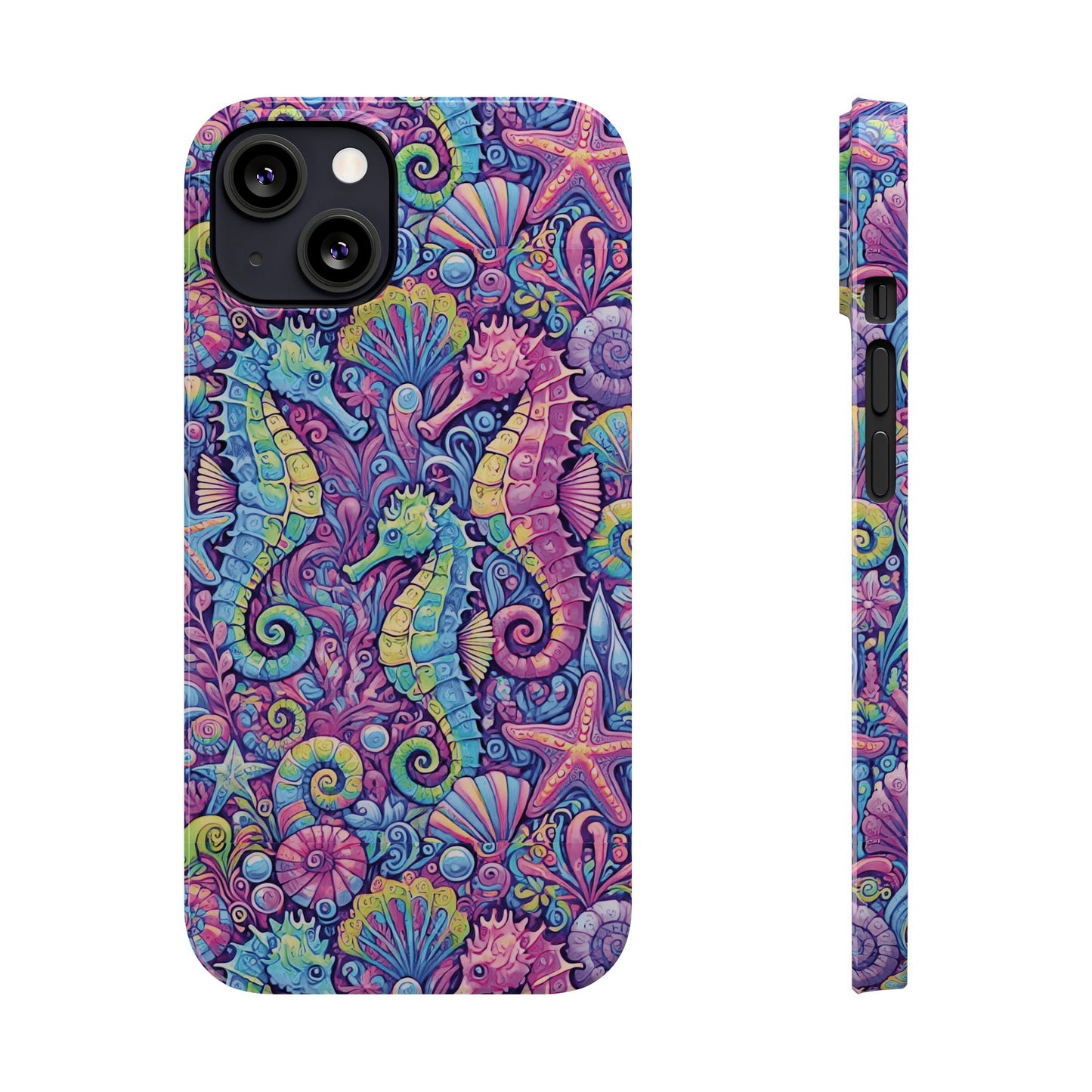 Slim Phone Cases - Seahorses, Fantasy POP