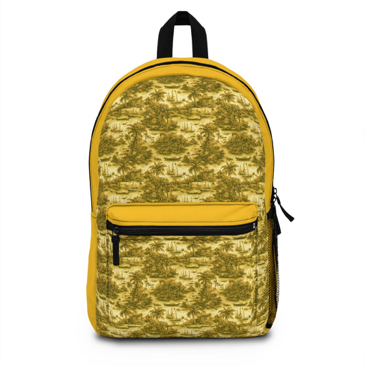 Tropical Backpack  / Tropical Toile #1, Gold