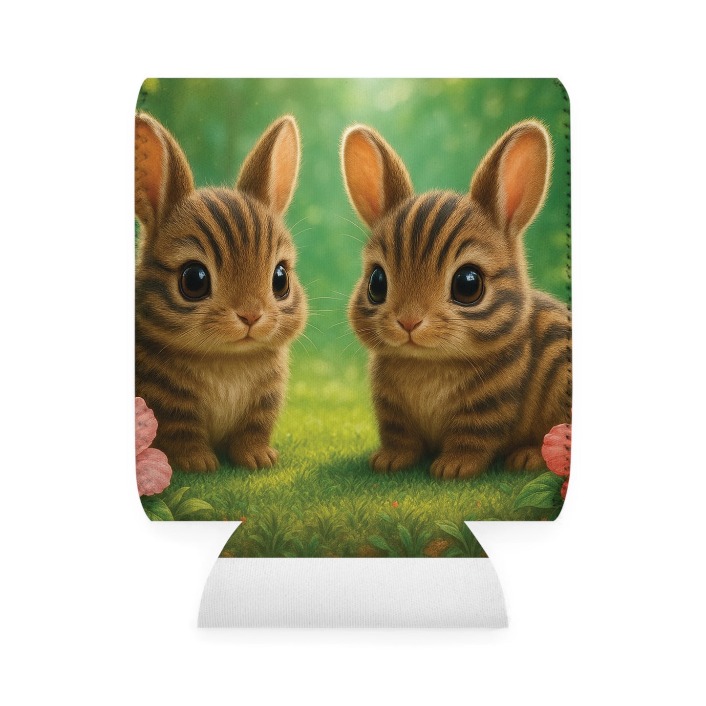 Baby Sumatran Rabbits Can Cooler Sleeve - Perfect for Outdoor Picnics
