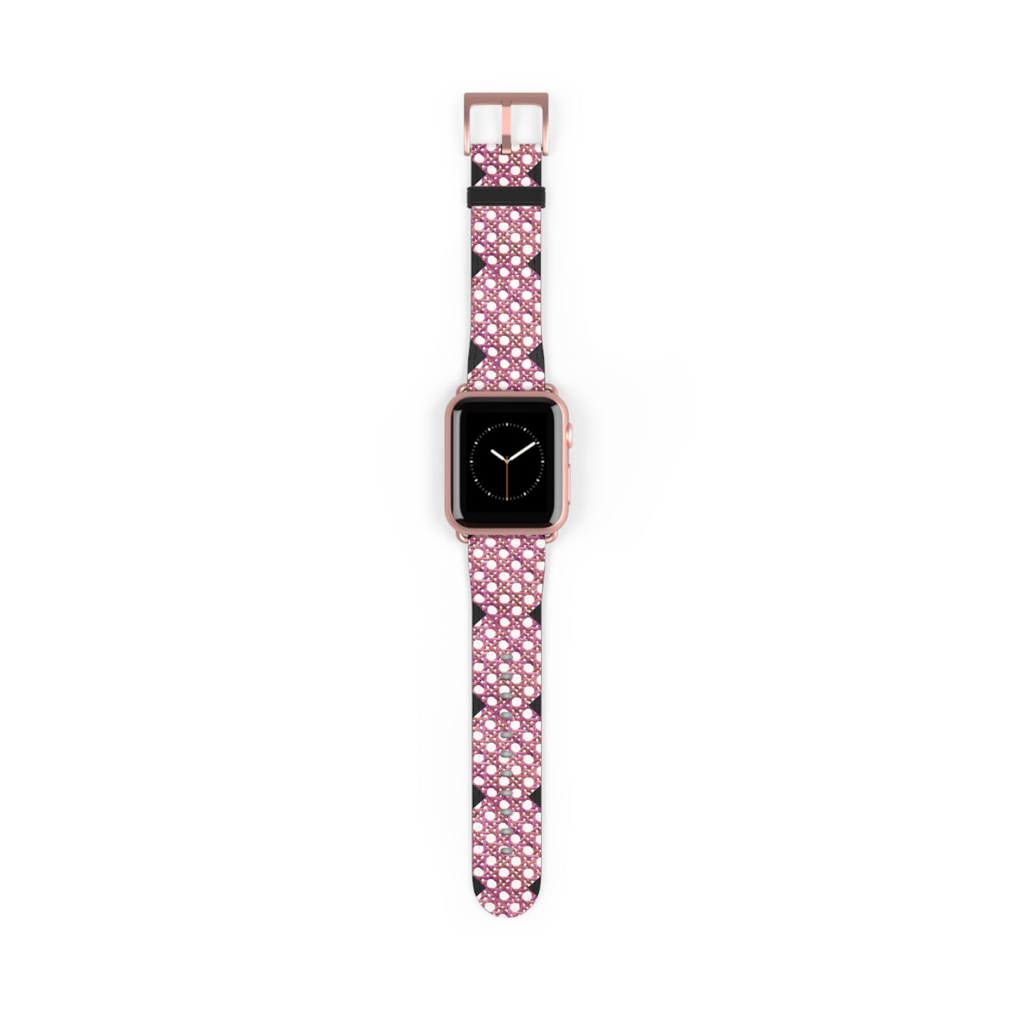 Apple Watch Band - Hibiscus Wicker Chair Weave, Black