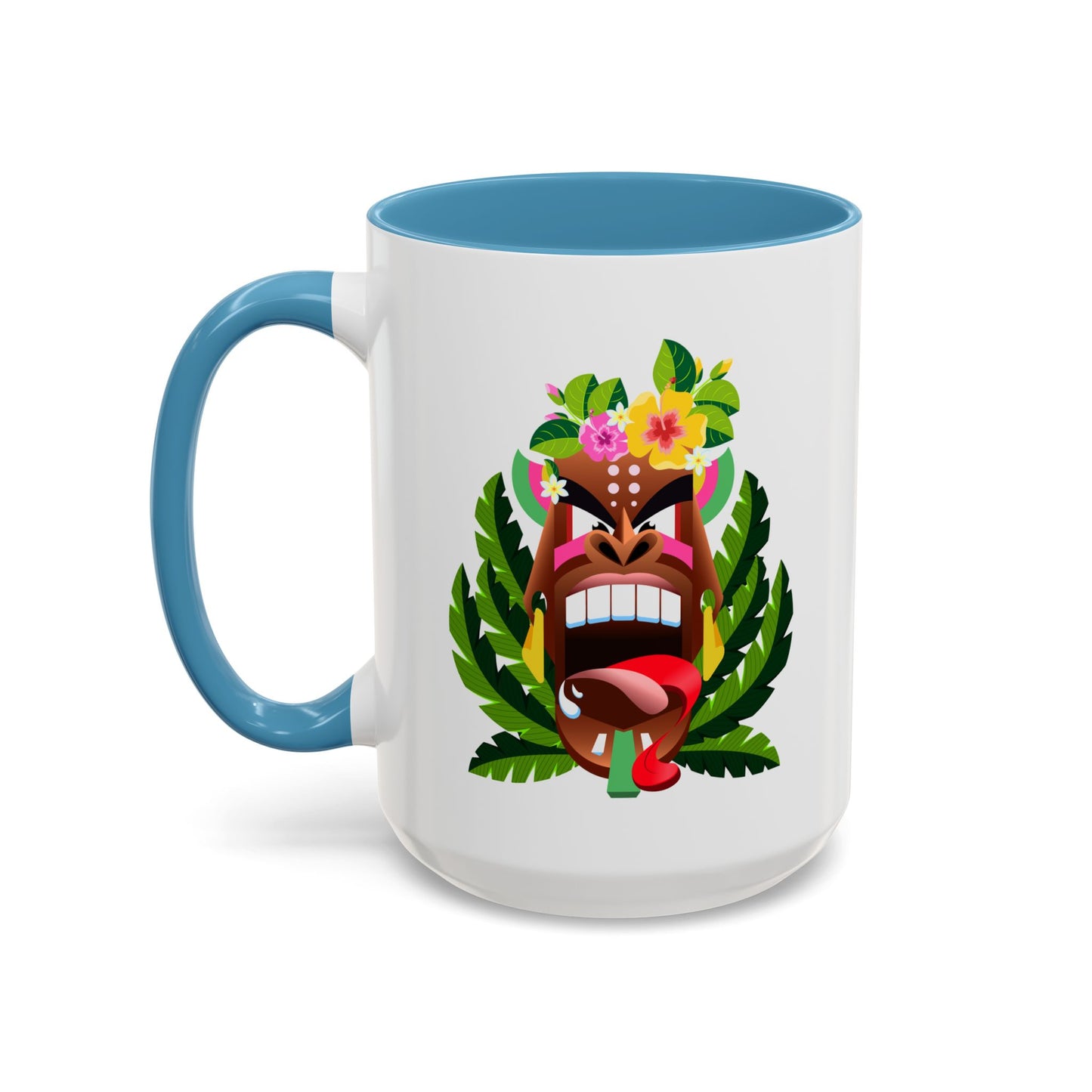 Accent Coffee Mug (11, 15oz), 8 Colors - Tiki Boss Alelo