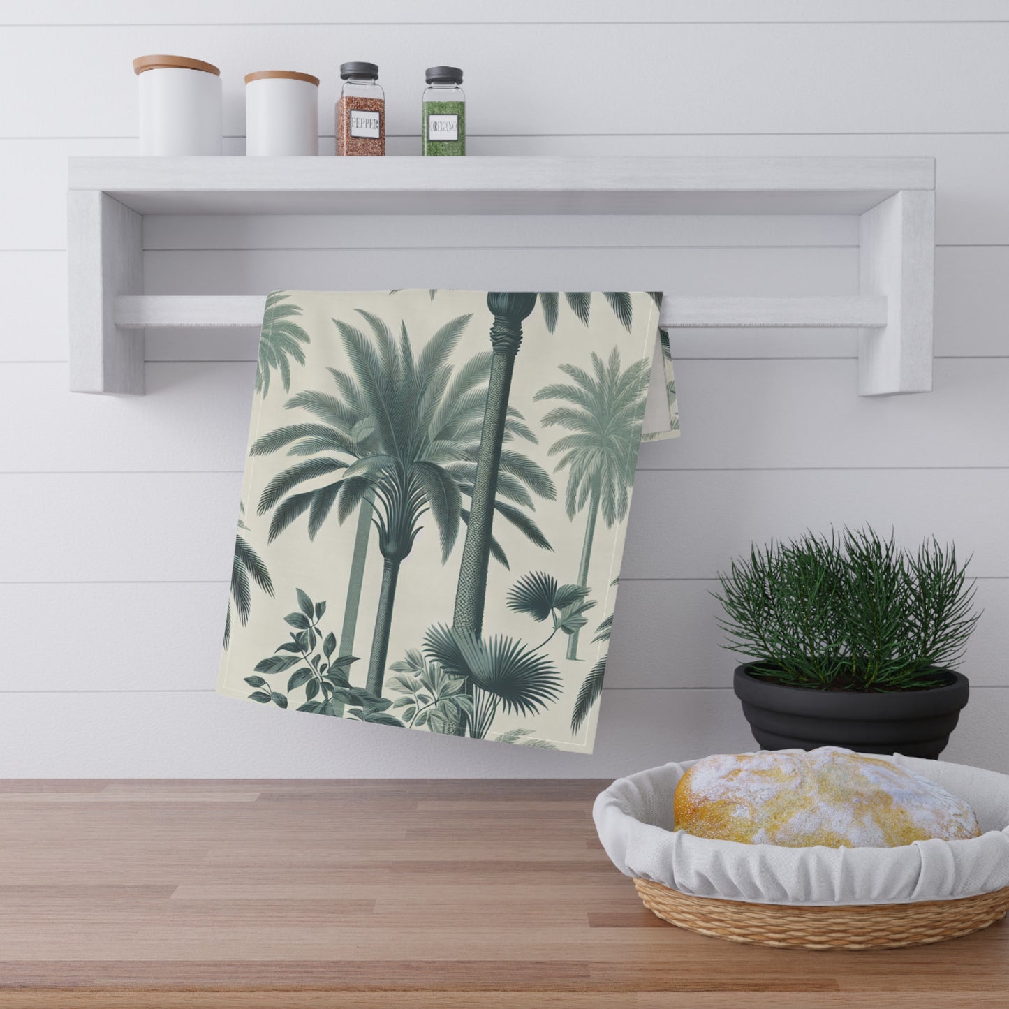 Tea Towels (cotton, poly), High Five Palms