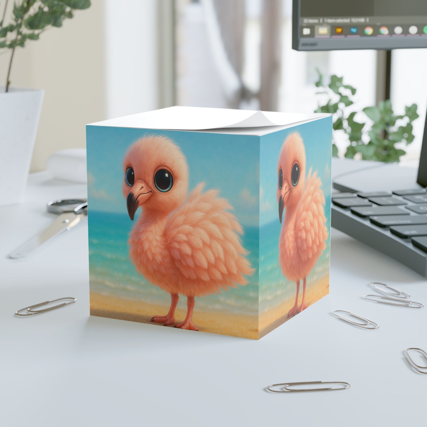 Note Cube - Baby Flamingo