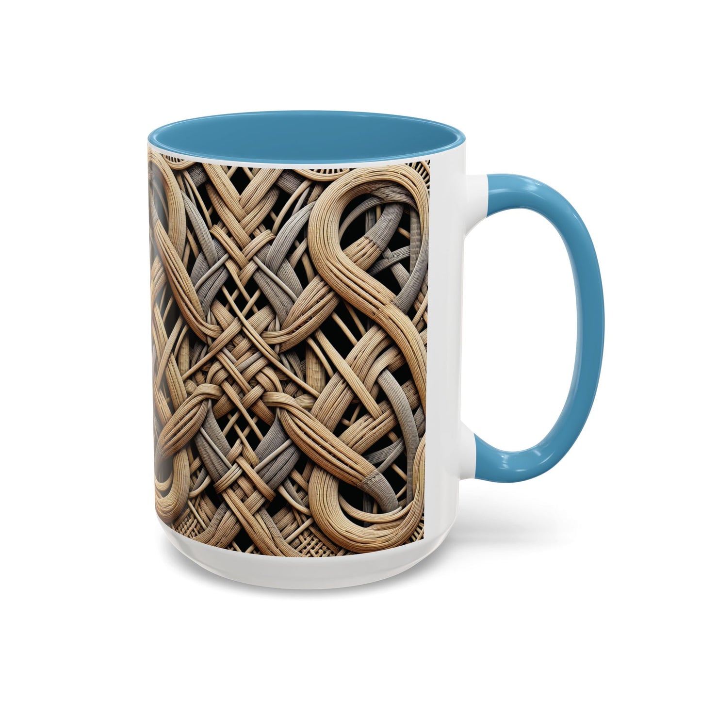 Accent Coffee Mug (11, 15oz), 8 Colors - Beach Wicker