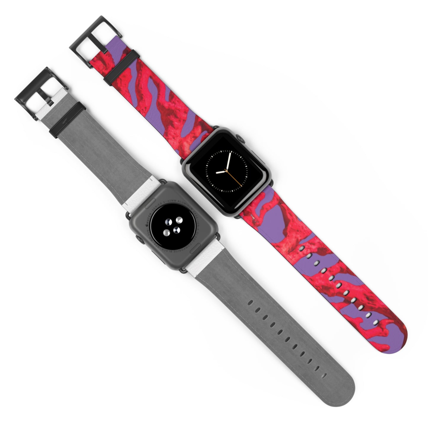 Apple Watch Band - Red Coral, purple background