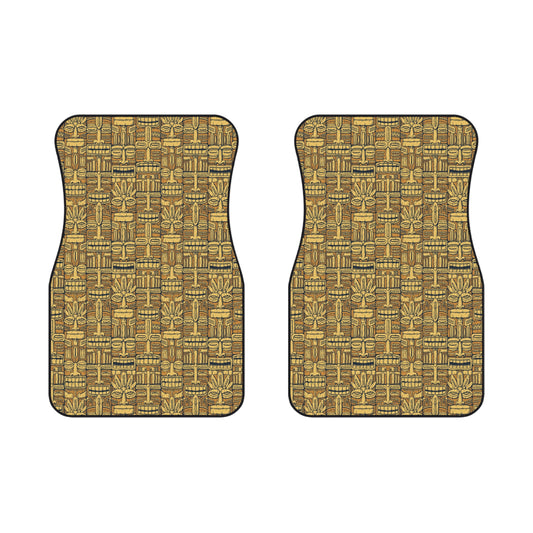 Tropical Old Tiki Totems Front Car Mats - SET of 2