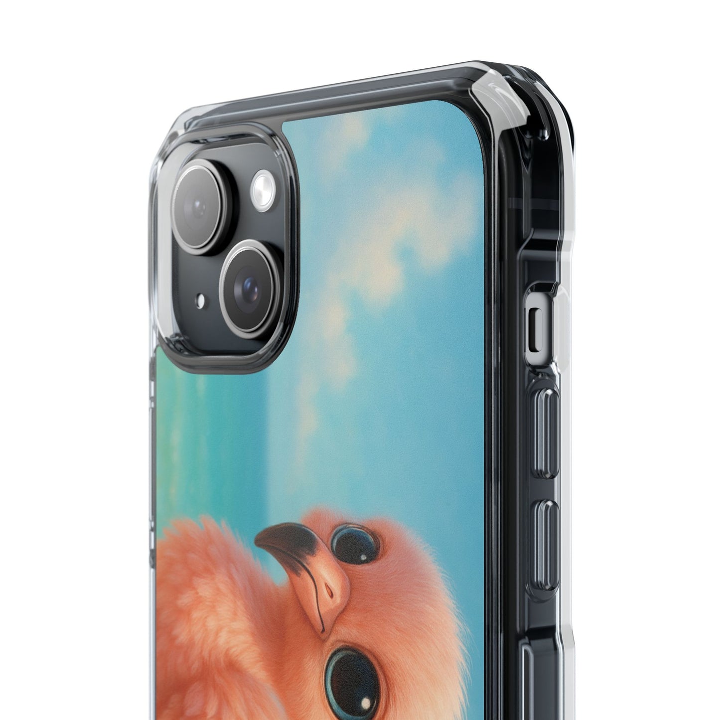 Baby Flamingo Magnetic Clear Phone Case, Many Models