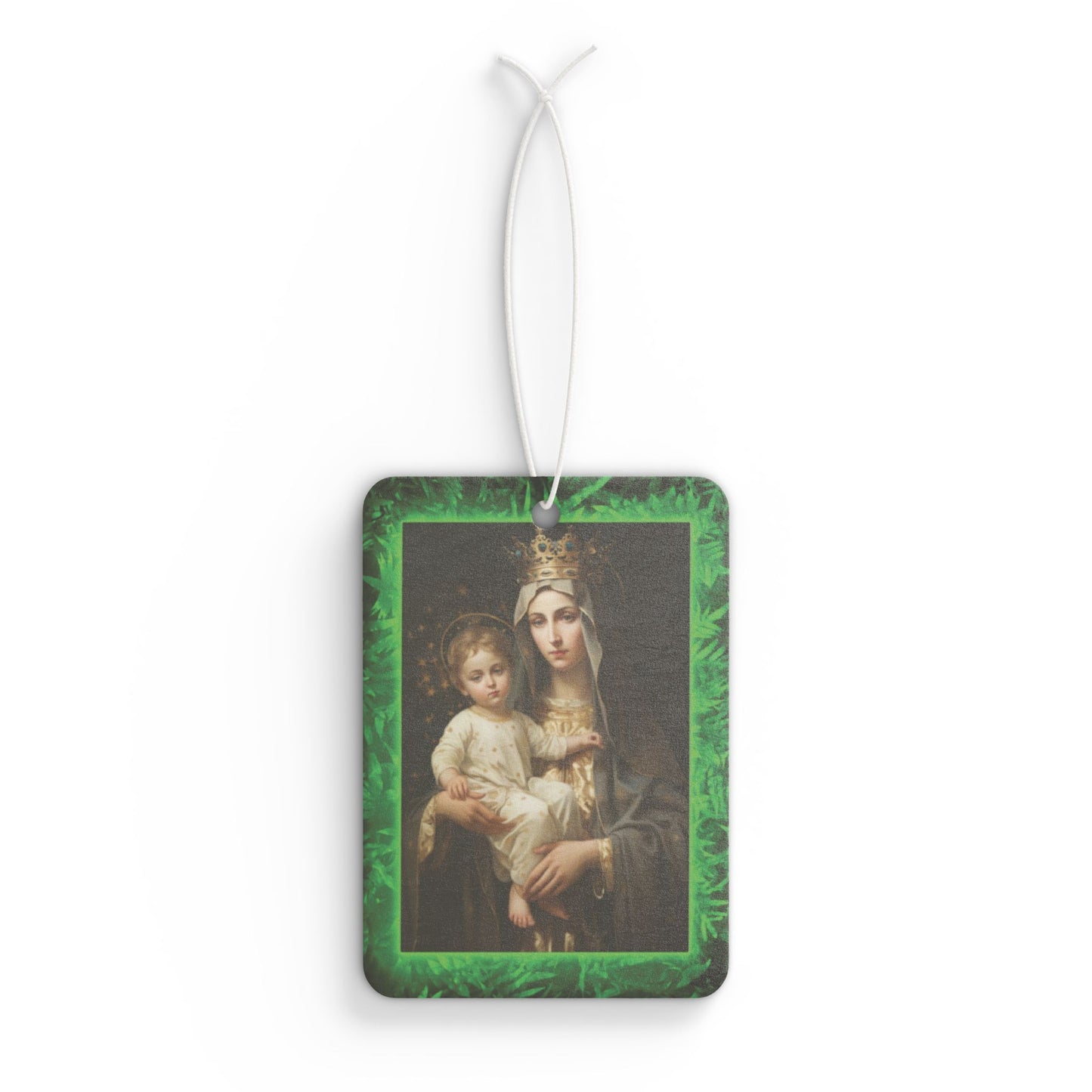 Car Air Freshener - Tropical GLOW Our Lady of Mt. Carmel, Religious