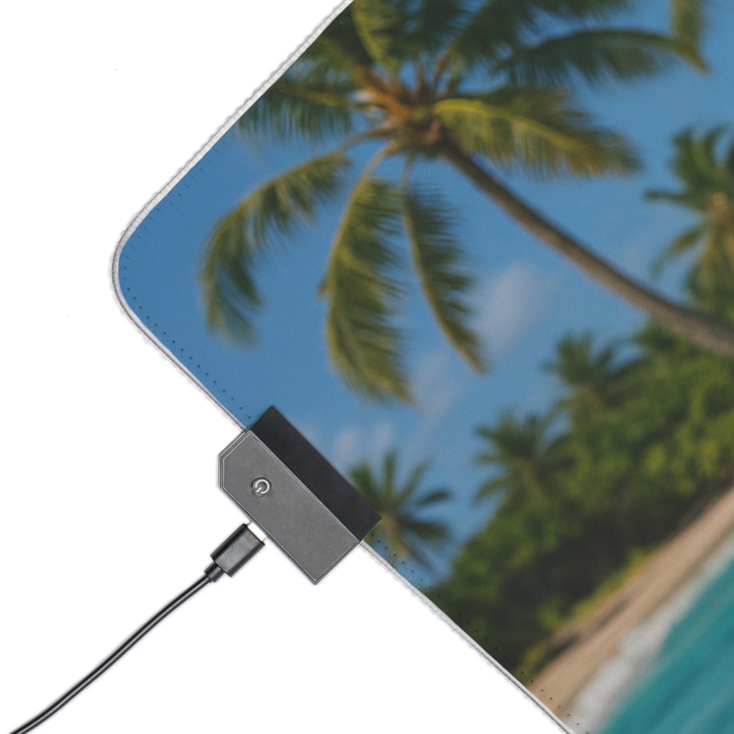 LED Gaming Mouse Pad With Vibrant RGB Lighting, 4 Sizes / Puppy Ariel the Dog Surfer