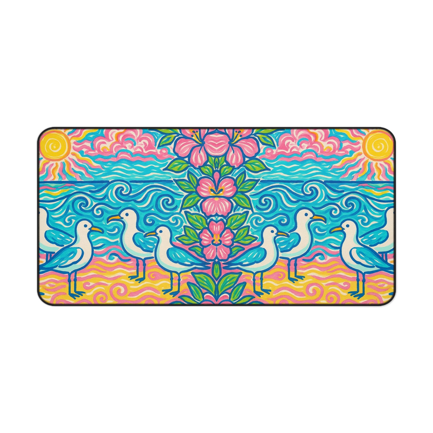 Tropical Mouse Pad/Desk Mat, 3 Sizes - Perfect for Home Office / Tropical Beach Seagulls