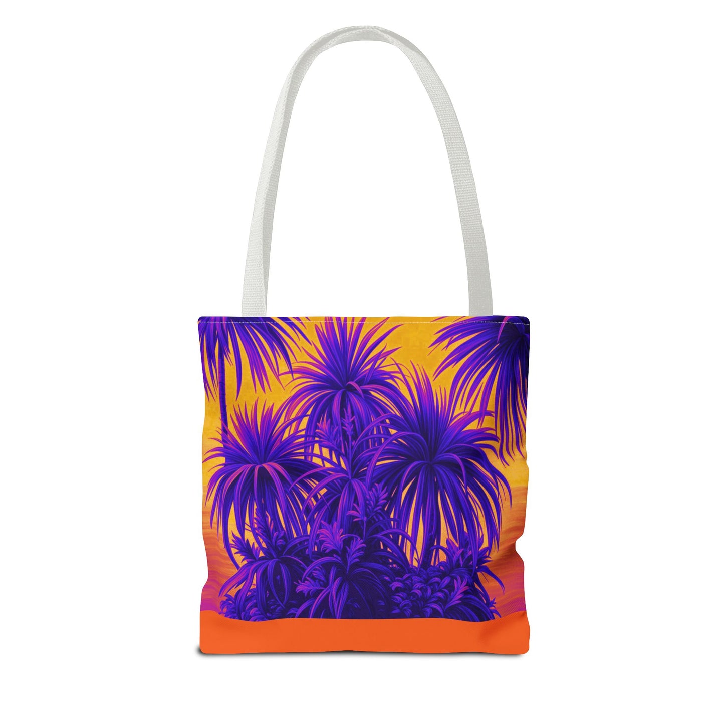 Tiny Palm Island Pop/Orange Tote Bag - 3 Sizes