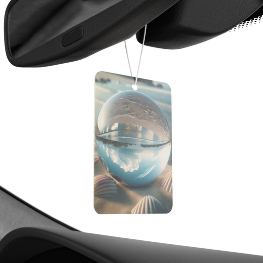 Beach Illusion Ball Car Air Freshener - Vibrant Coastal Vehicle Décor