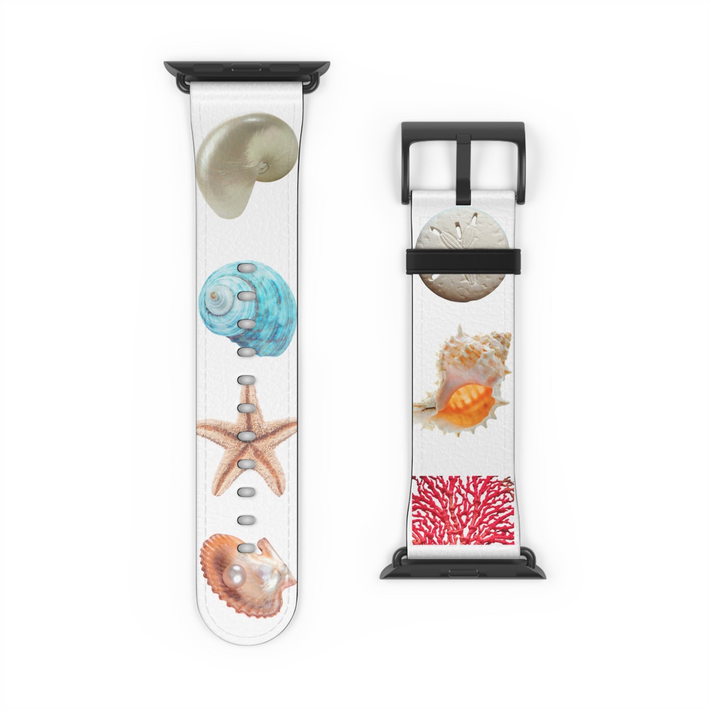 Apple Watch Band - Real Seashell Collection, white