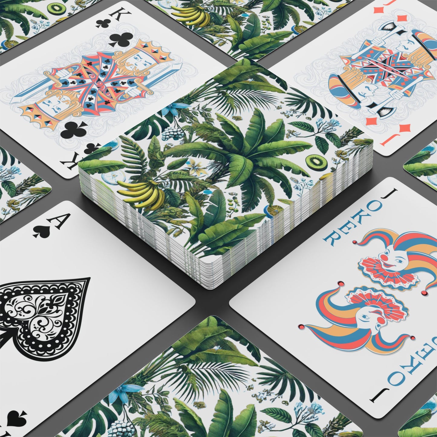 Poker Playing Cards - Tropical Fruit, White