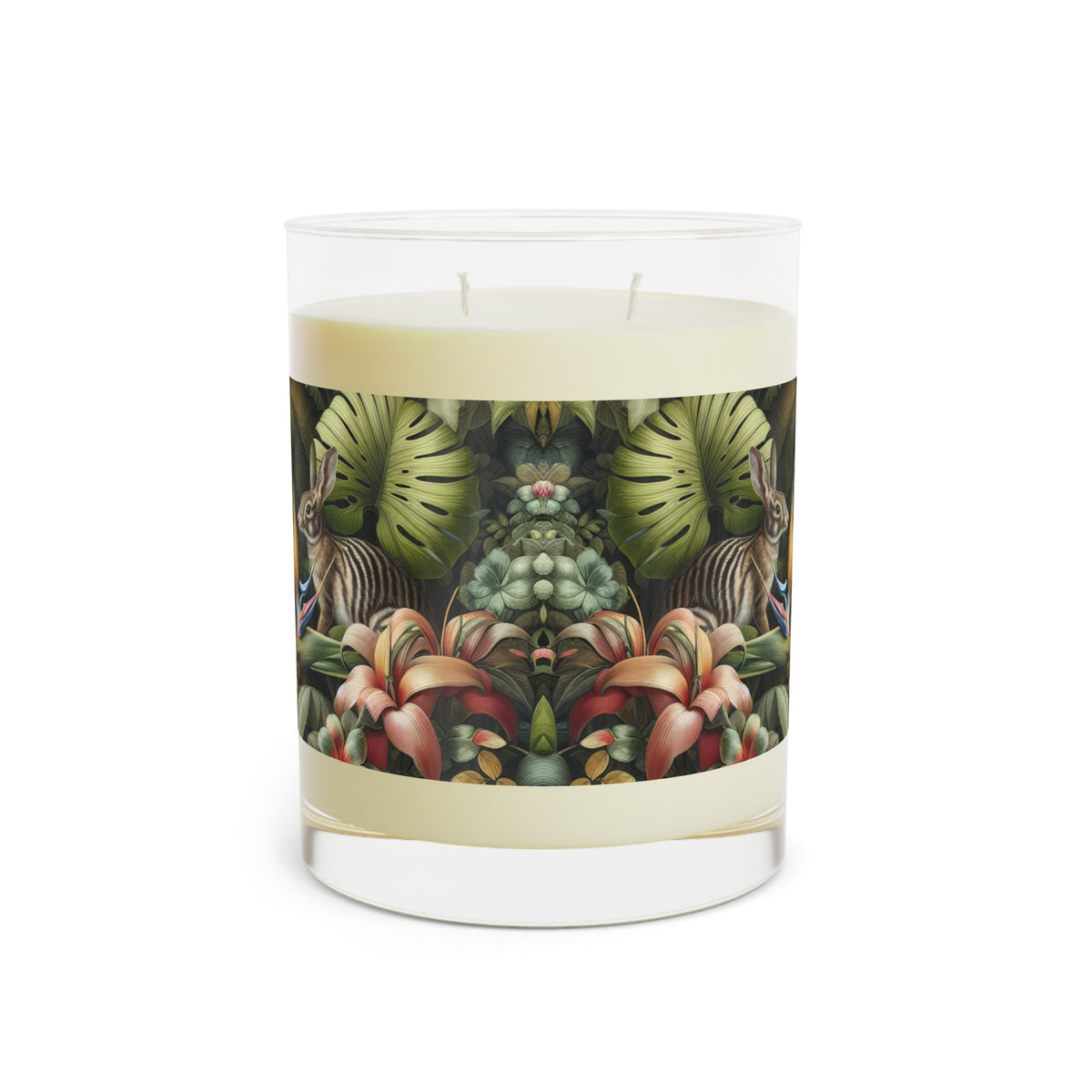 Rainforest Rabbit Outing Scented Candle - 11oz Full Glass, Tropical Decor