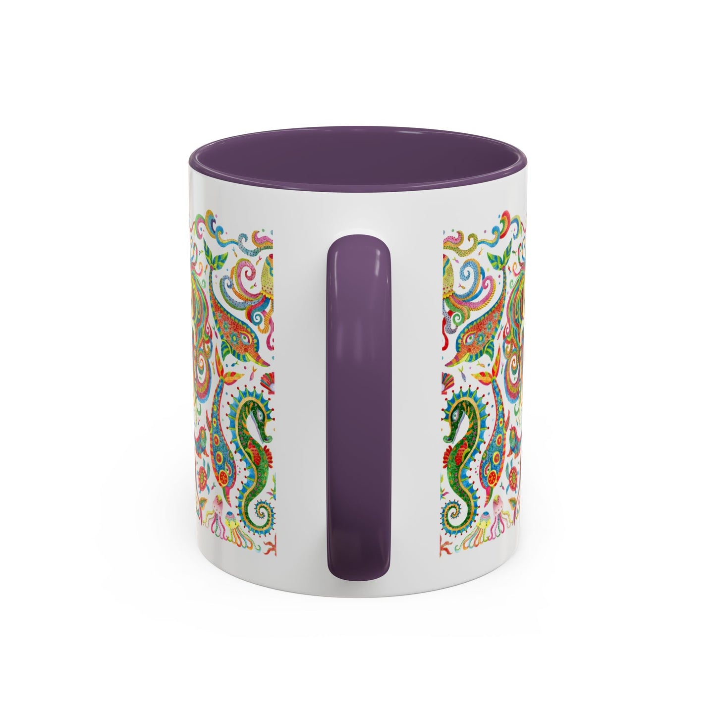 Accent Coffee Mug | Tropical-Inspired Drinkware / Colorful Mermaid Kingdom