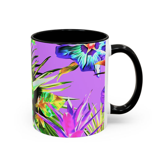 Accent Coffee Mug (11, 15oz), Plant Palooza, purple / Various Colors