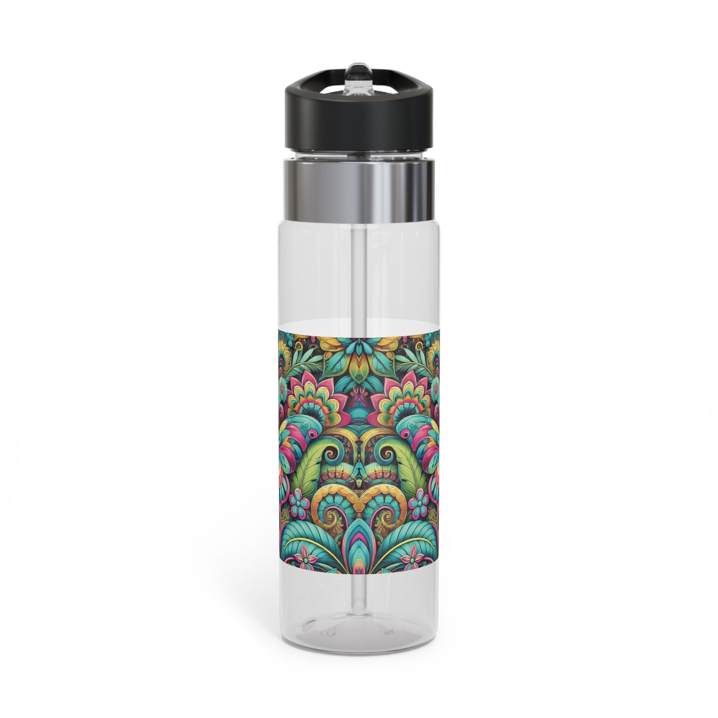 Tropical 20oz Tritan Sport Water Bottle -  Leakproof, Lightweight, BPA-Free / Rainforest Butterfly Pop