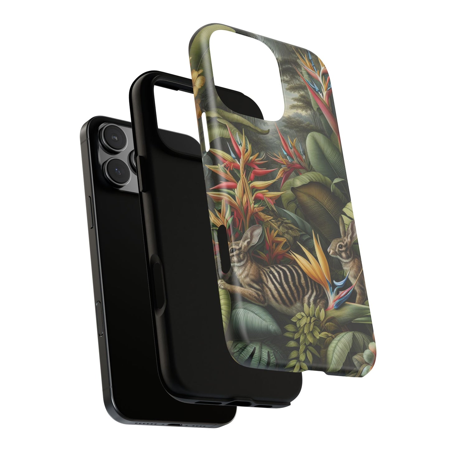 Rainforest Rabbit Outing Phone Case - Tough Cases with Summer Vibe