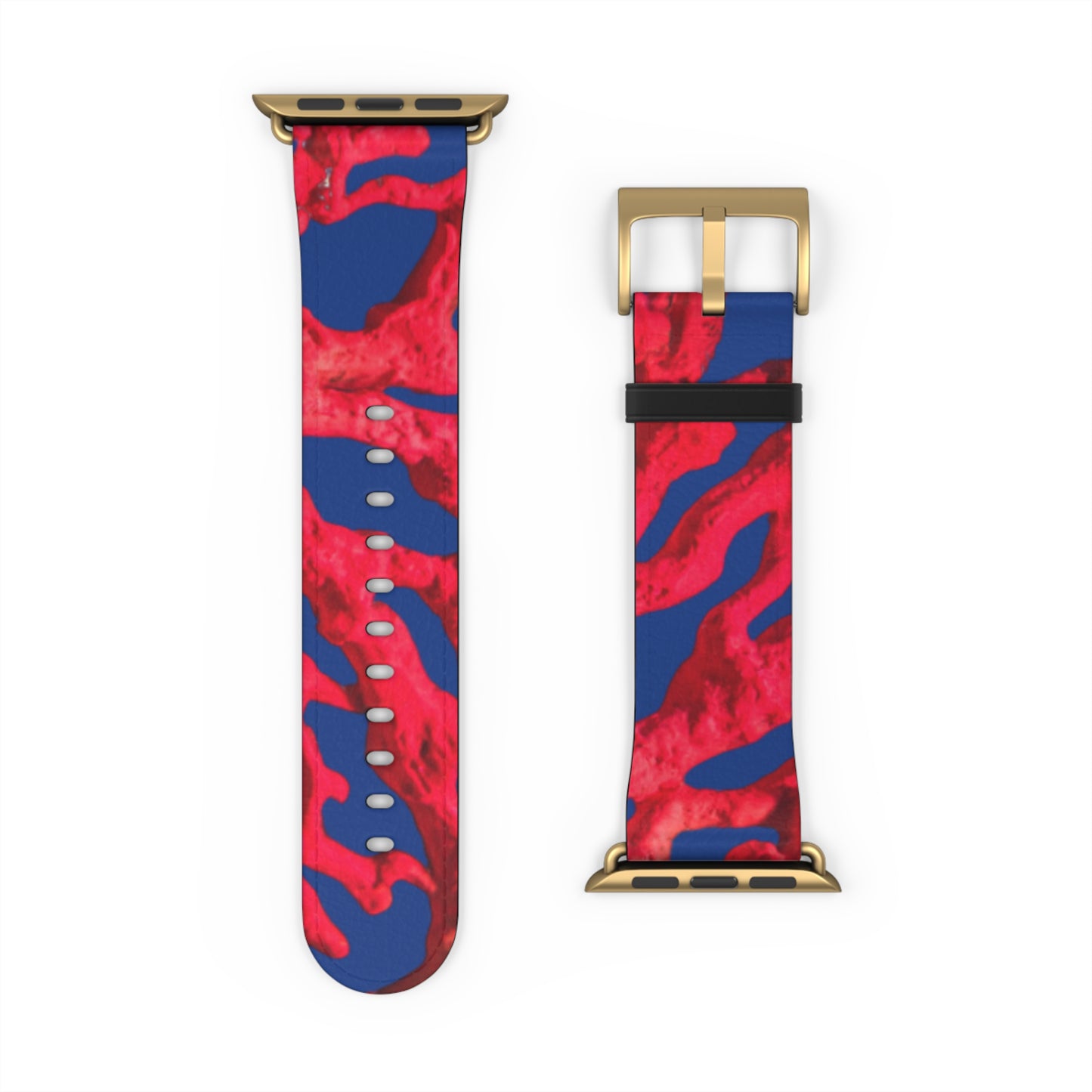 Apple Watch Band - Red Coral, dark blue background