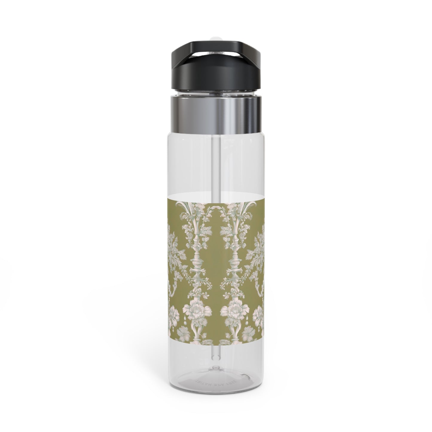 Tropical 20oz Tritan Sport Water Bottle -  Leakproof, Lightweight, BPA-Free / Pearl Lady Toile, Highborn Green