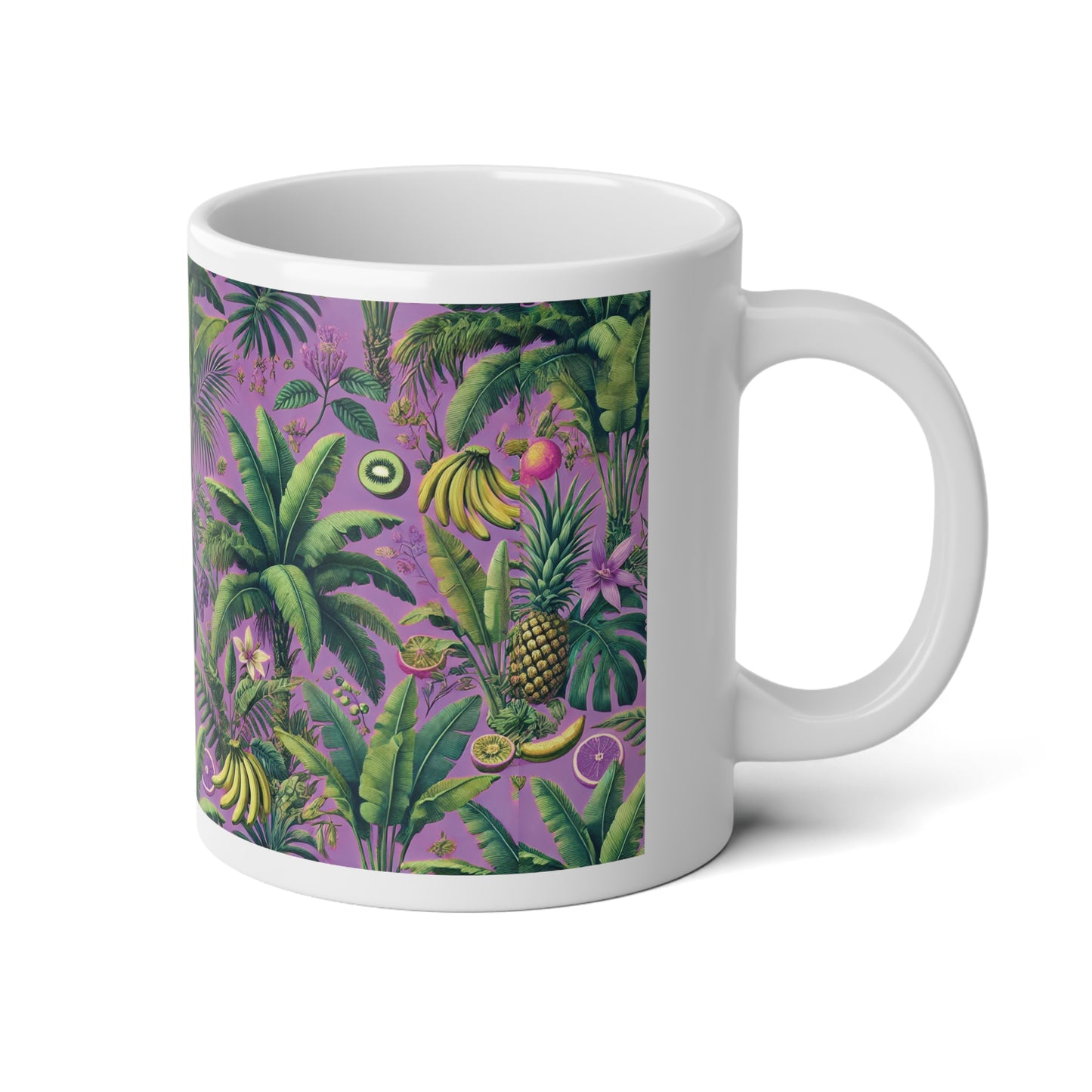 Jumbo Mug, 20 oz | Palms & More Tropical Fruit, Purple