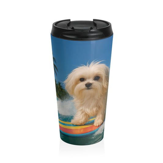 15 oz. Stainless Steel Travel Mug / Ariel Surfing