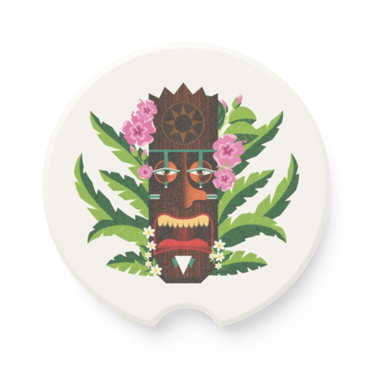 Soapstone Car Coaster - Tiki Boss Nani