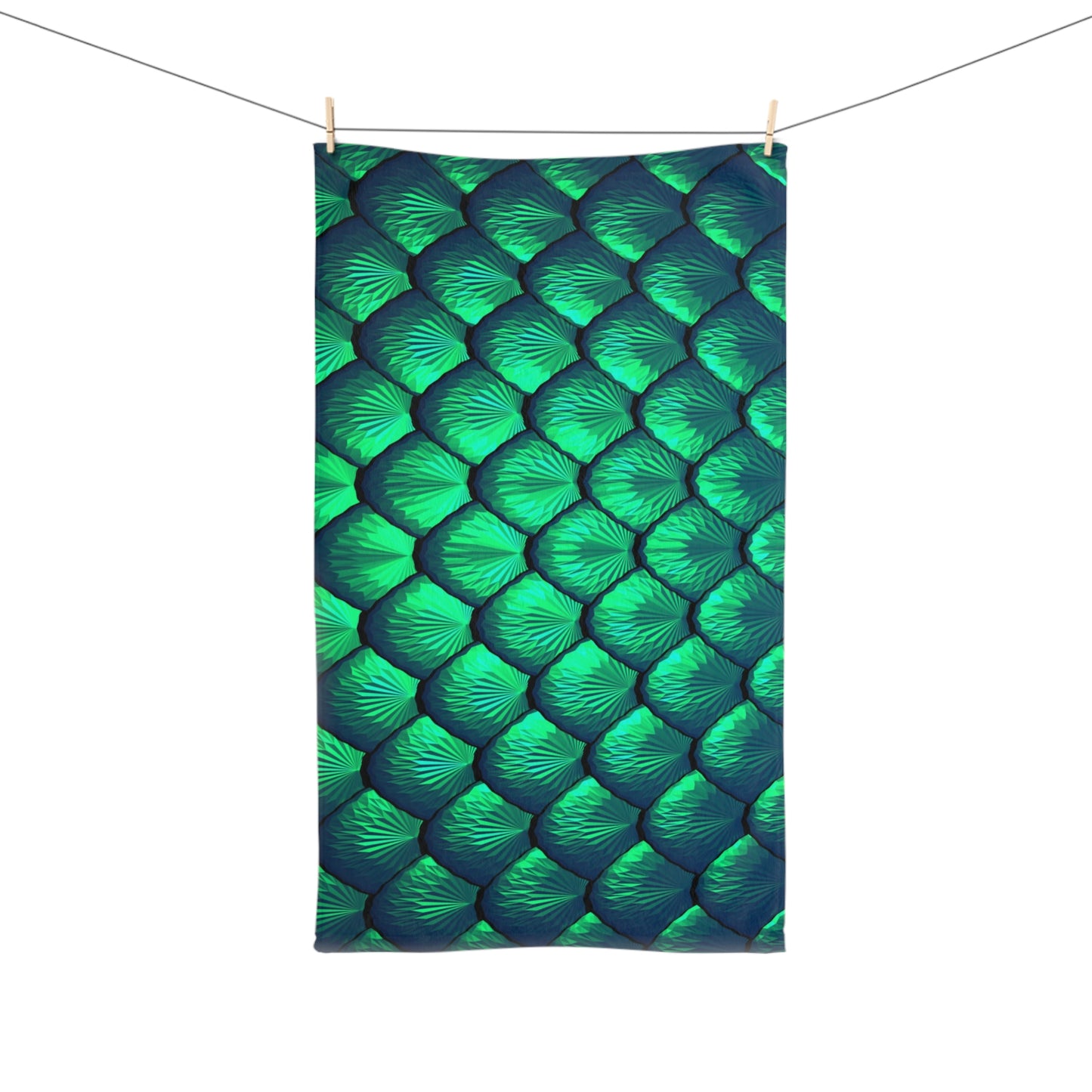 Tropical Paradise Hand Towel - Vibrant Ocean Design for Kitchen or Bath / Pretty Mermaid Tail