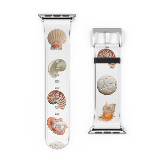 Apple Watch Band - Mixed REAL Seashells/White