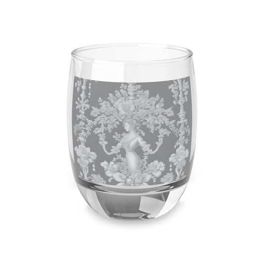 Whiskey Glass, Pearl Lady Toile, slate