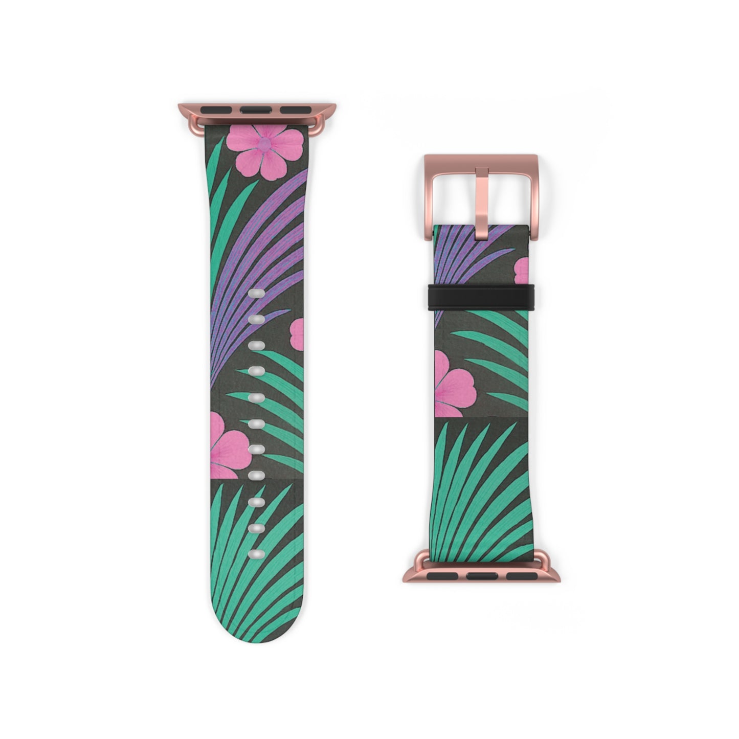 Apple Watch Band - Midnight Hibiscus Deco/Pink