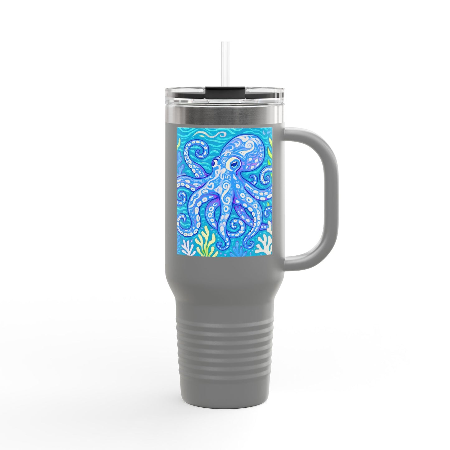 Kraken Joe/Blue Insulated Travel Mug - 40oz - Perfect for Outdoor Adventures