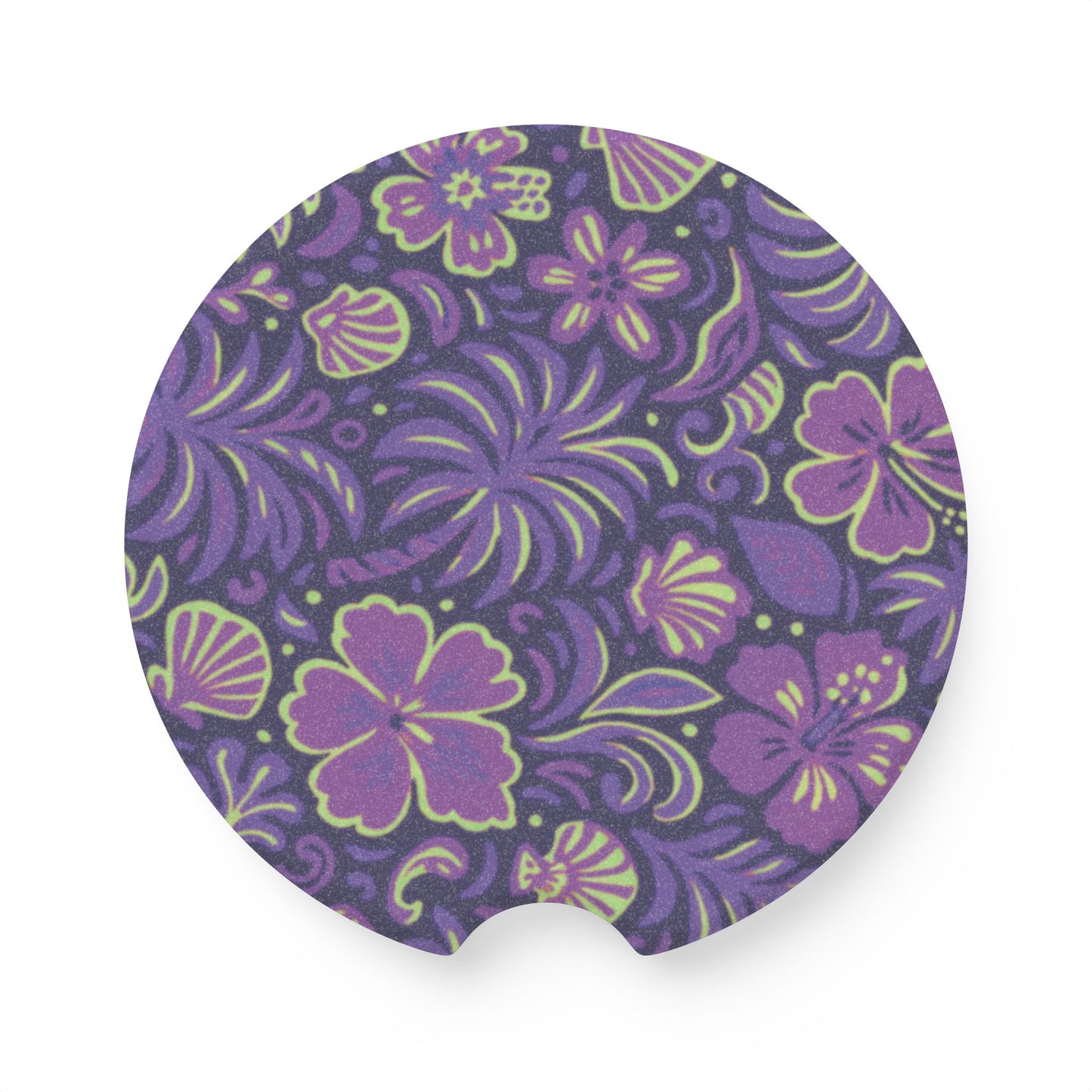 Soapstone Car Coaster - Beach Dreams, Purple