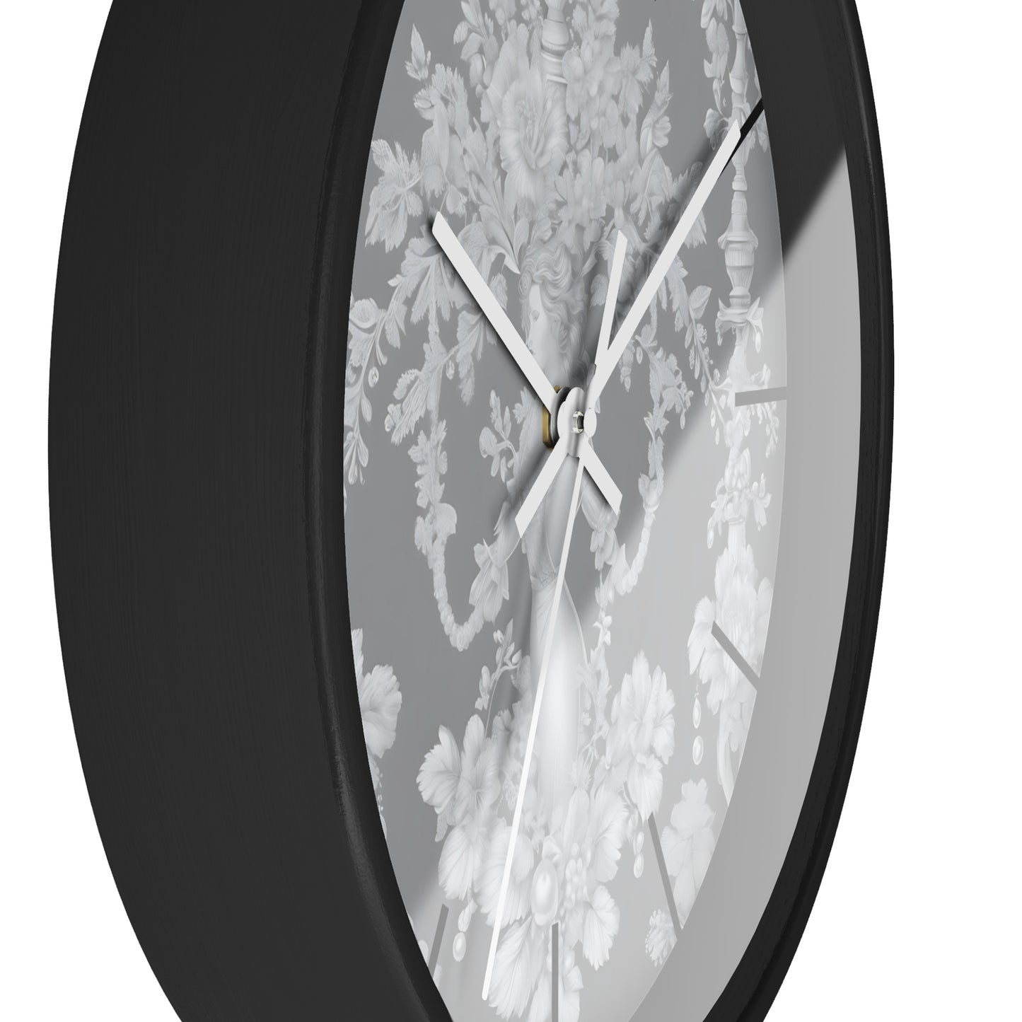 Wall Clock, Pearl Lady Toile / Slate, Hands/Base Variants