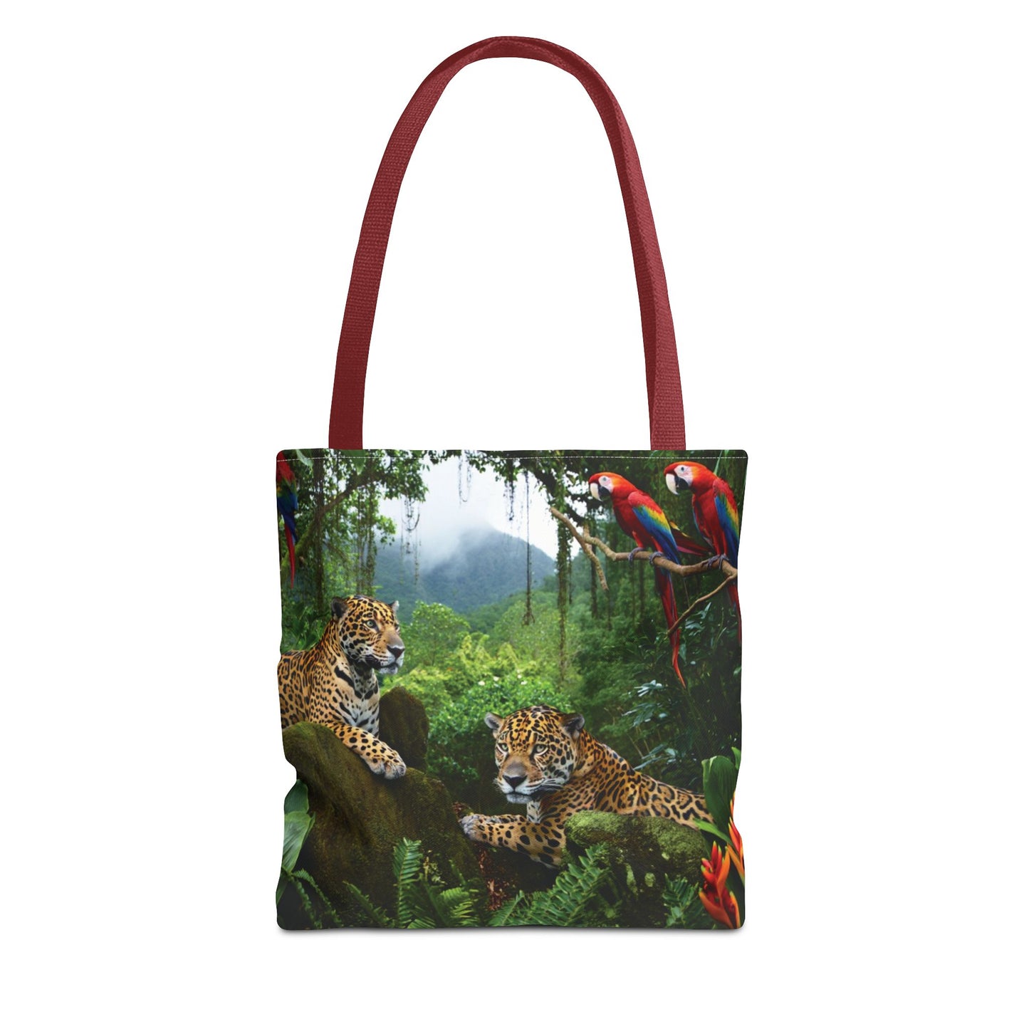 Jaguars and Parrots Tote Bag - 3 Sizes