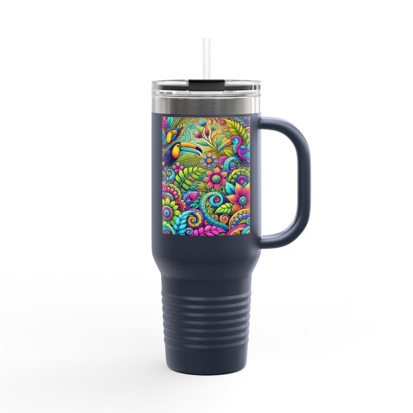 Insulated Travel Mug, 40oz / Rainforest Music - Perfect for Outdoor Adventures