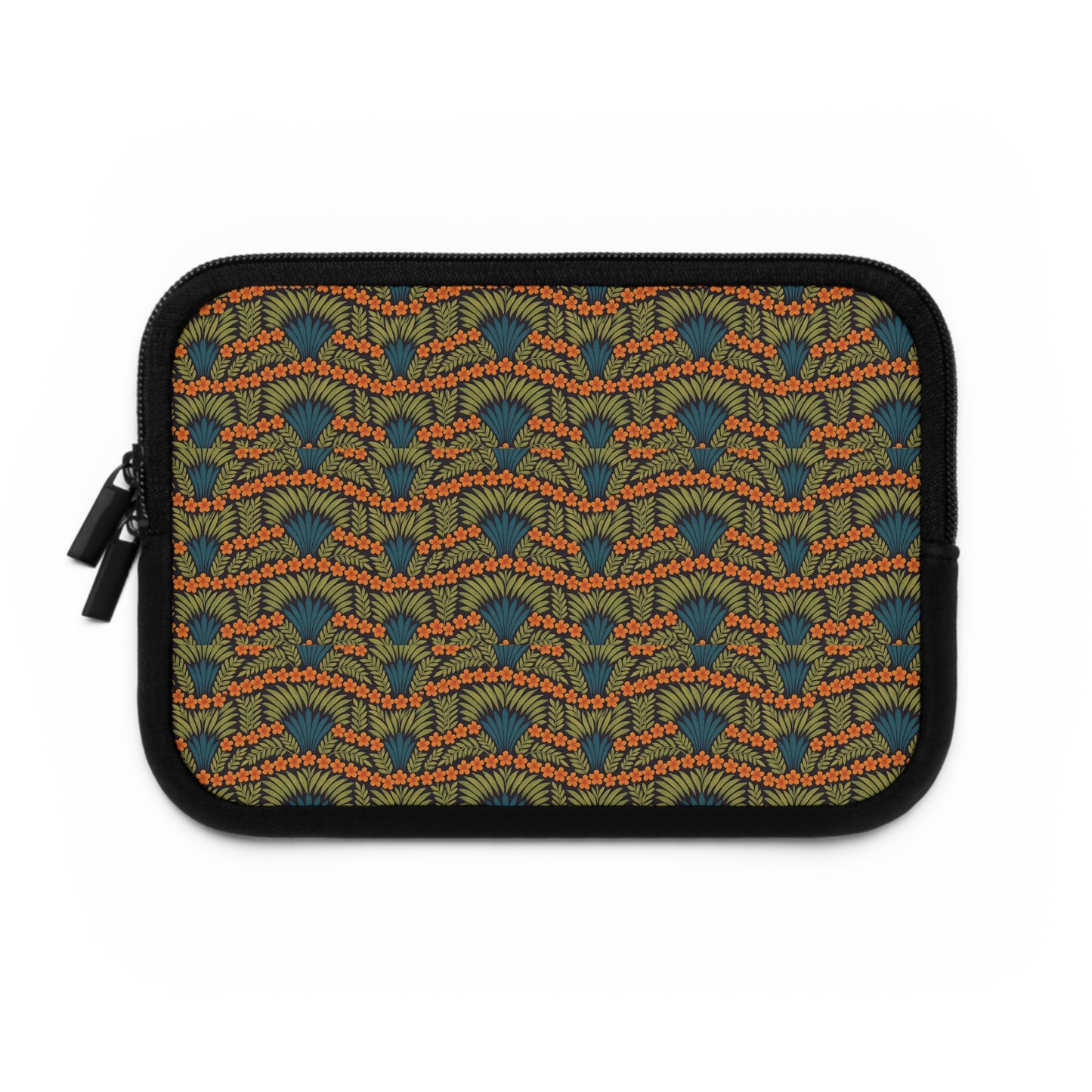 Tropical Laptop Sleeve, 5 Sizes - Perfect for Ocean Lovers & Students / Hibiscus Fan Dance, Orange