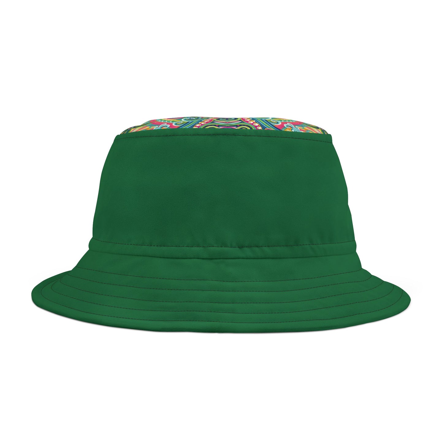 Tropical Polyester Bucket Hat, 2 Sizes - Kaleido Bay/Green