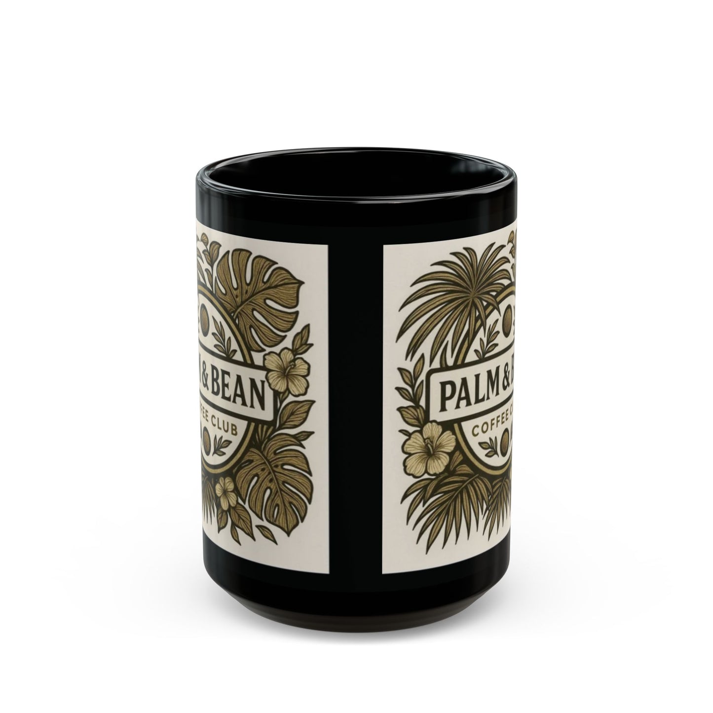 Black Coffee Mug - Palm & Bean Coffee Club