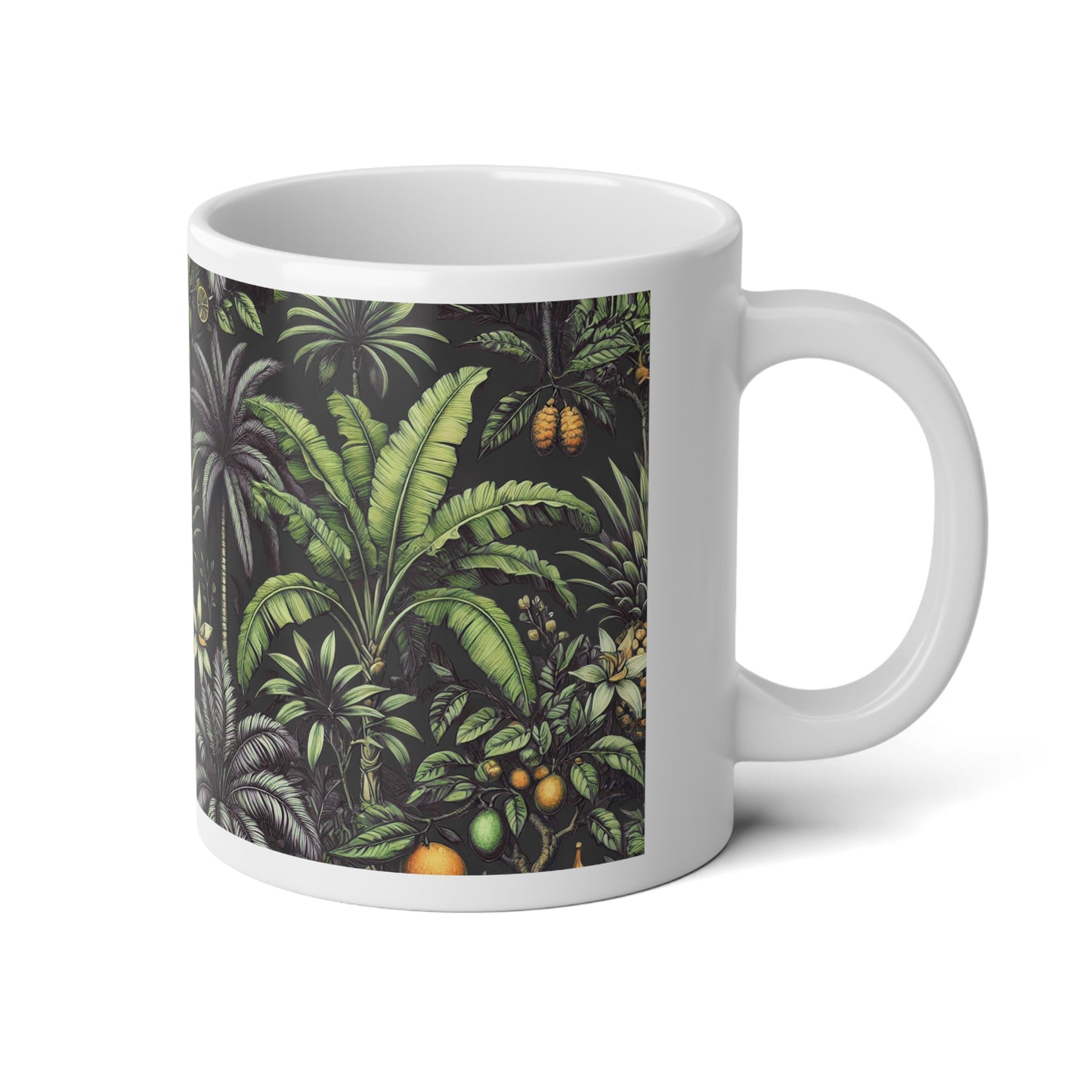 Jumbo Mug, 20oz, Tropical Fruit Black | Tropical Coffee Cup
