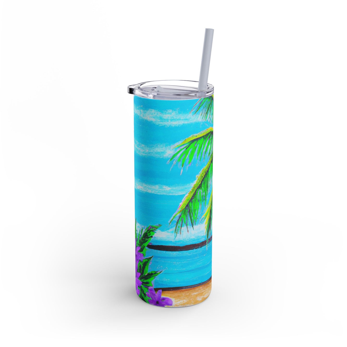 20oz Matte Tumbler, 7 Colors - Stylish Travel Cup - Calm Beach