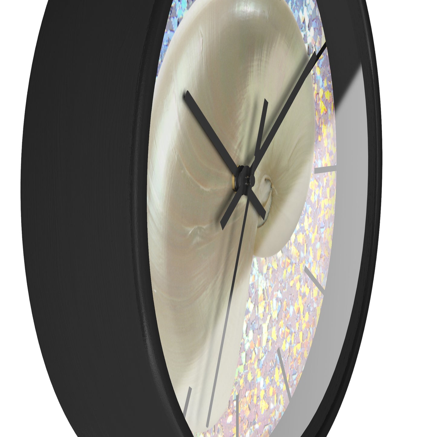 Wall Clock, Disco White Nautilus, Hands/Base Variants