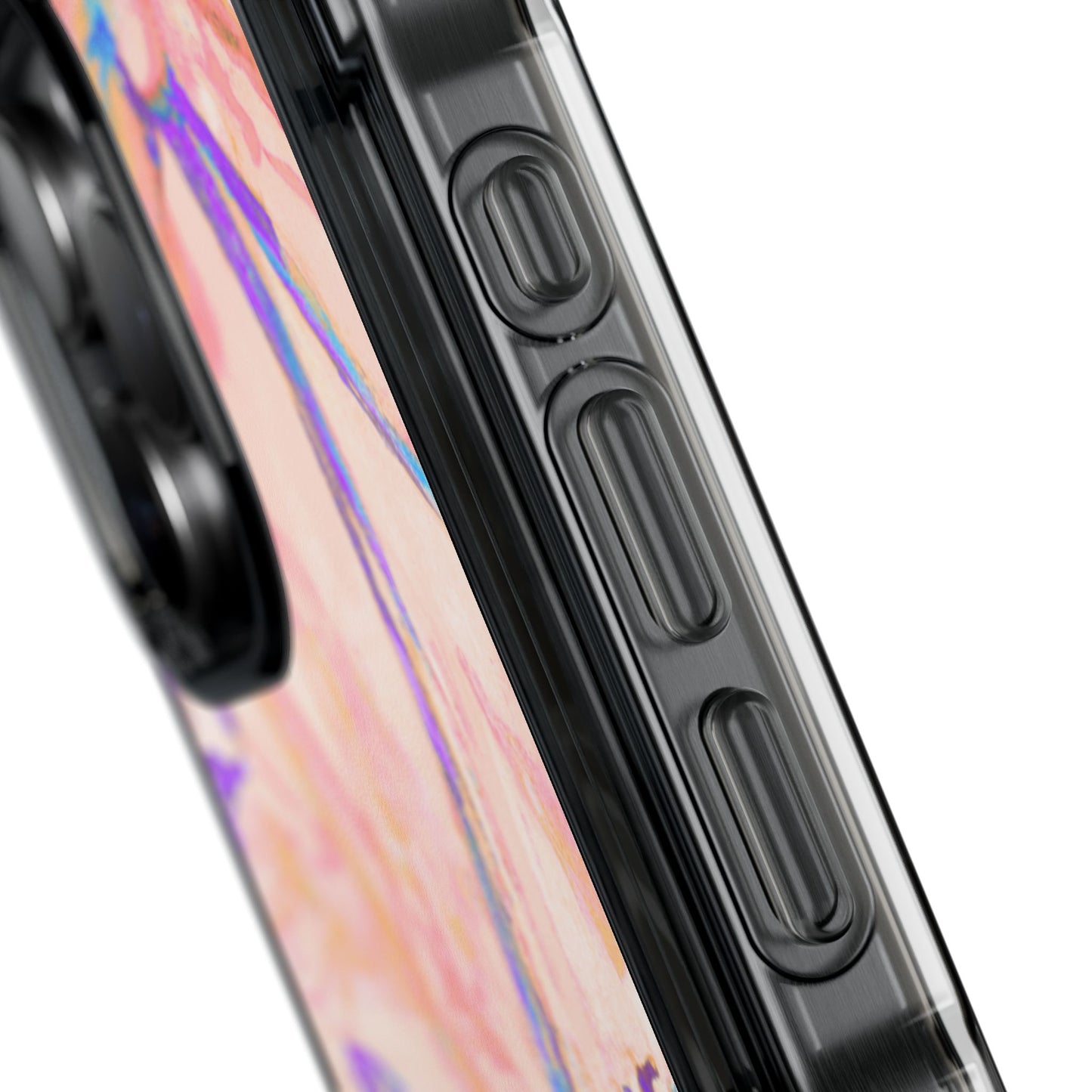 Tropical Doodles/Peach Magnetic Clear Phone Case, Many Models