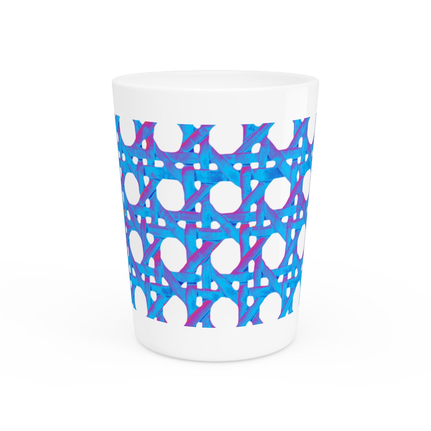 Shot Glass - Beach Chair Wicker, Turquoise Pop