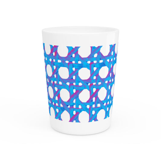 Shot Glass - Beach Chair Wicker, Turquoise Pop