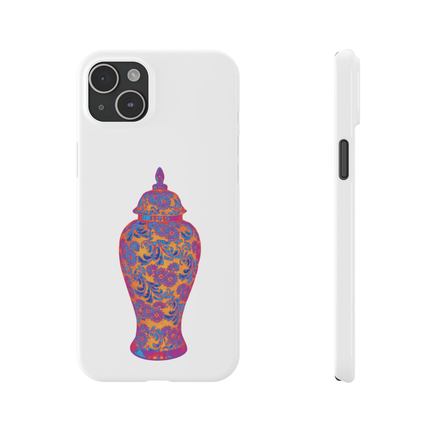 Slim Phone Cases - Heatwave Ginger Jar, white